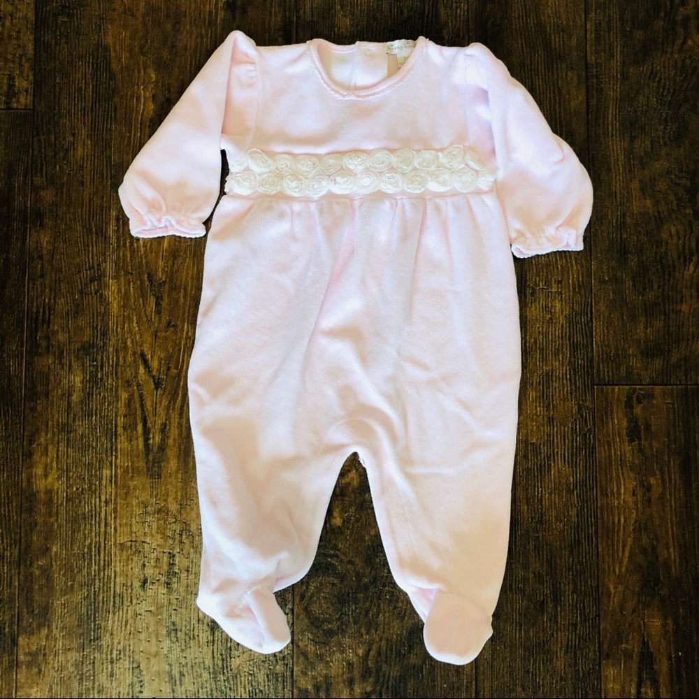 SOLD! Kissy Kissy Fleece Rose Footie